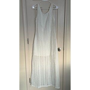 QUINN White Crochet Beachy Sleeveless Dress Women's‎ Size Medium L2
